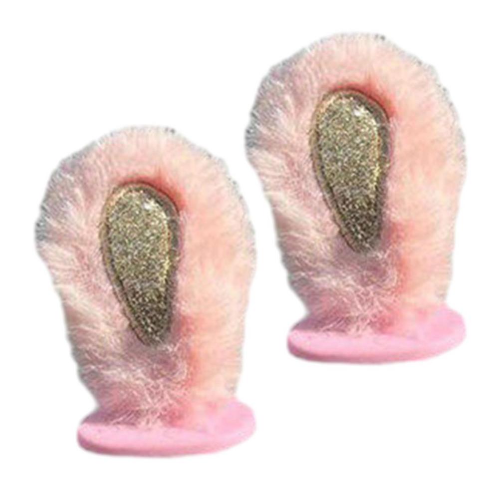 Winter Warm Soft Plush Bunny Ear Car Interior AccessoriesCar Steering Wheel Cover