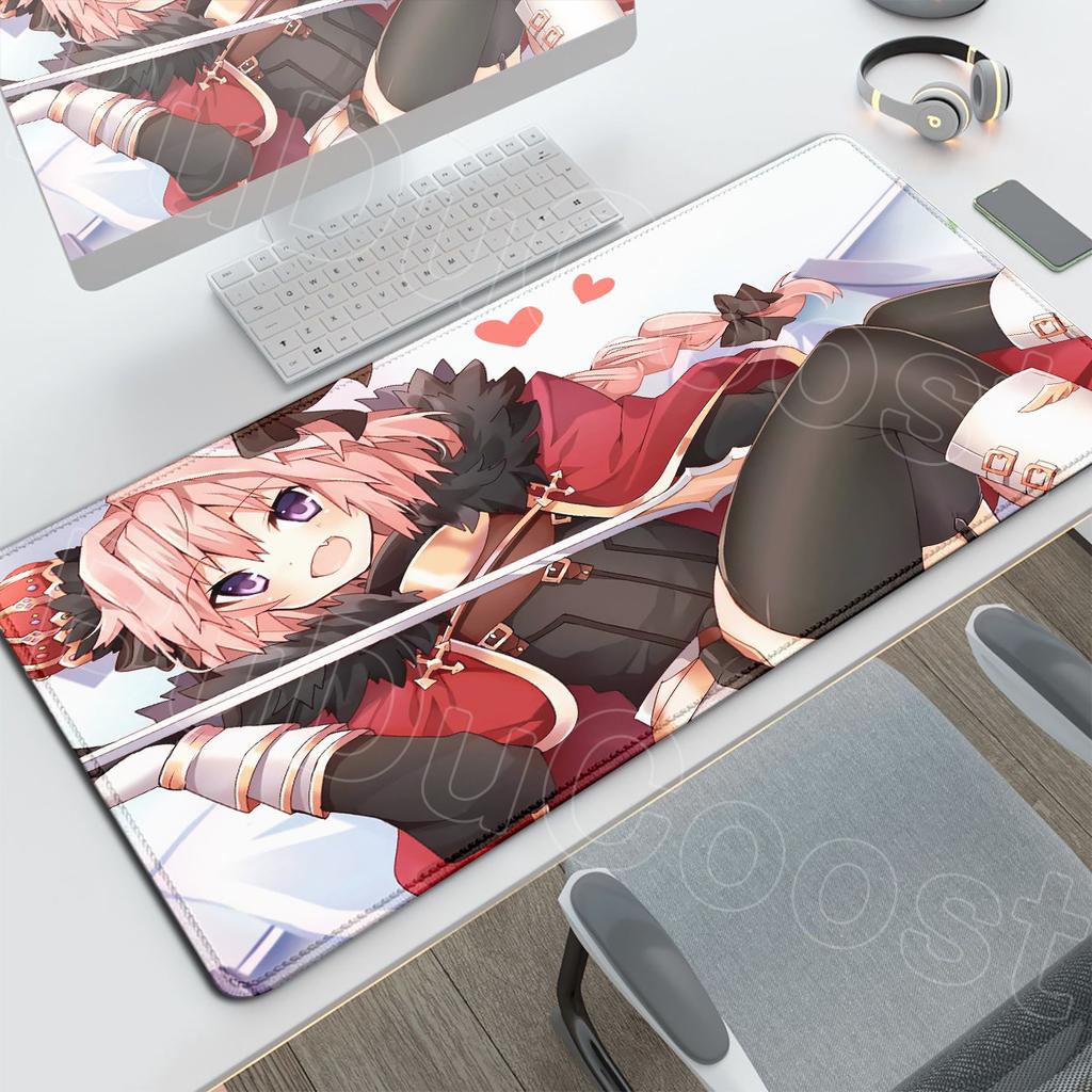 Non-slip Rubber Base Desktop Carpet Large Laptop Decoration Keyboard Mat XXL Kawaii Girl Astolfo Mouse Pad PC Gaming Accessories