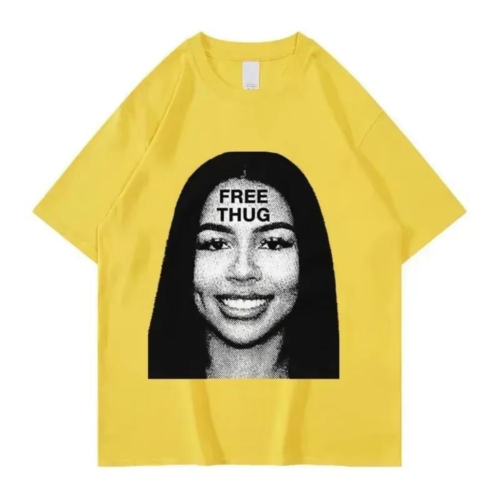 Summer Men Women Cotton T-Shirt Rapper Young Thug Slime Tops Tees Male Fashion Trend Short Sleeve Clothing Harajuku Streetwear