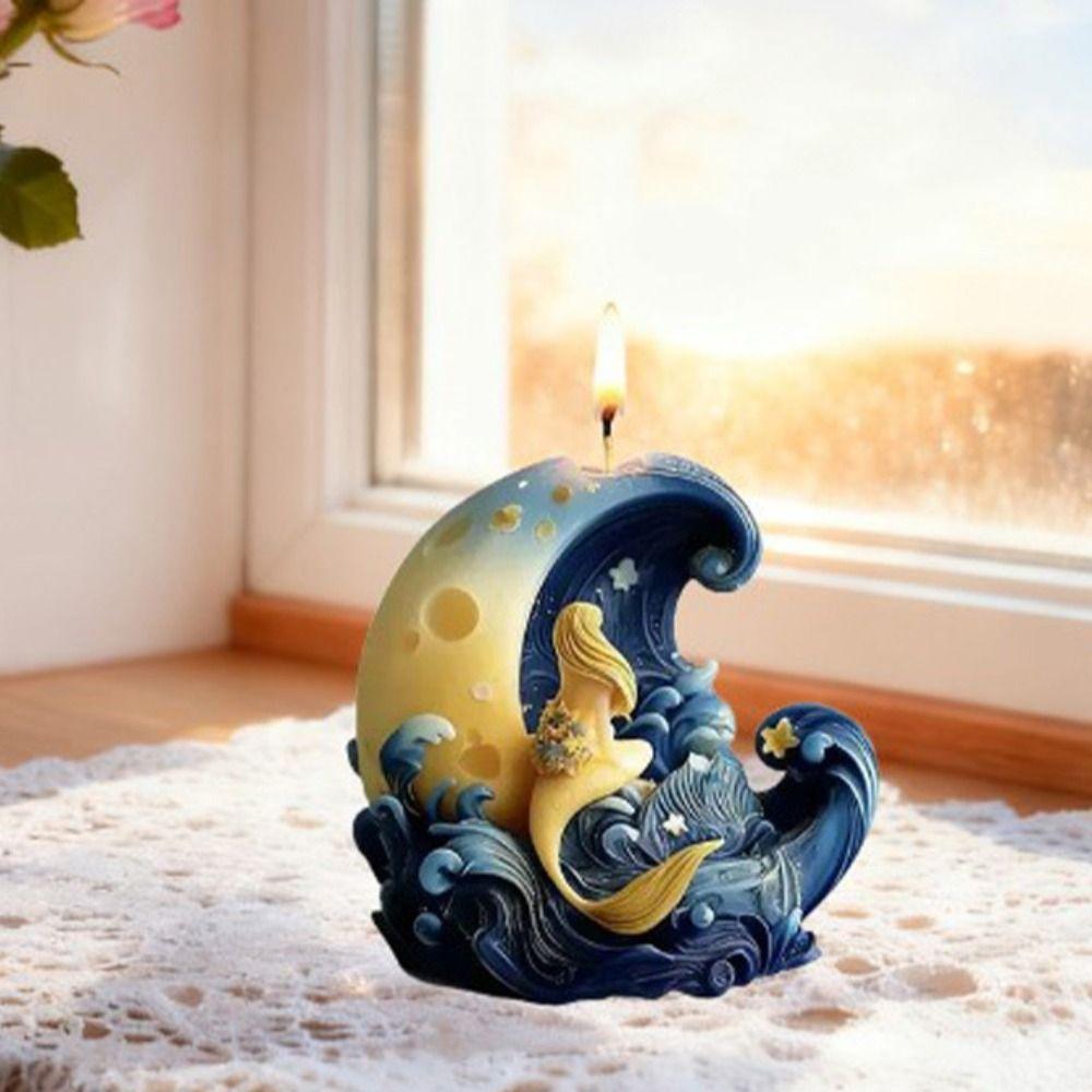 Craft Handmade Silicone Candle Mold Flexible 3D DIY Candle Mold Reusable Aromatherapy Candle Mold Baking Tool