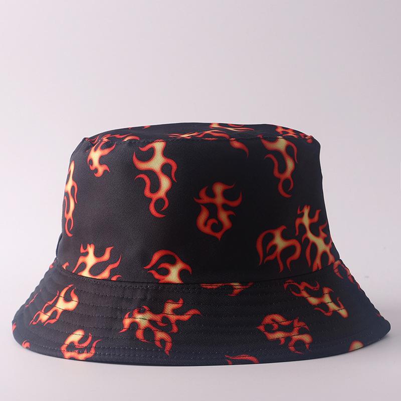 Digital printing small edge bucket hat spring and summer double-sided can wear outdoor sunshade basin hat spot