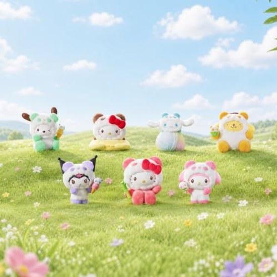 TOP TOY Sanrio Colorful Panda Series 1 Piece Gachapon Blind Box Figure Sofubi PVC