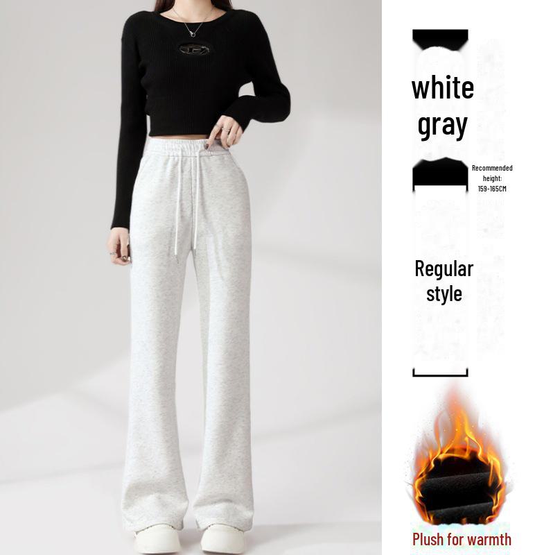 

High-Waist Women s Flared Sweatpants: Versatile and Slimming for Spring & Autumn 2025 M - Pocket (95-110 lbs)