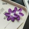 2pcsSweet Orchid Hair Clip Bohemian Style Headwears Seaside Beach Photo Side Clip Atmosphere Hair Clip for Women Sweet Headwear