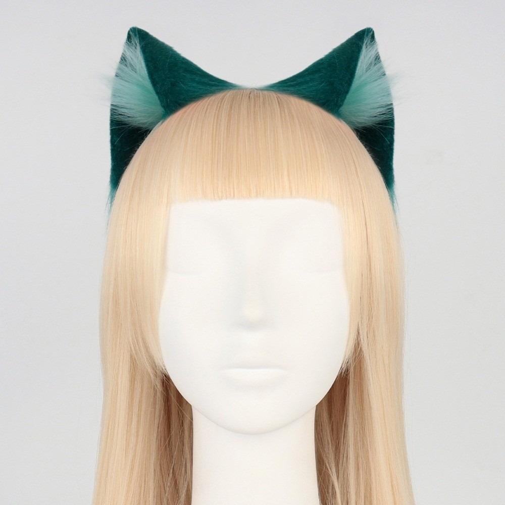 Artificial Cosplay Animal Cat Ears Headband Furry Gothic Lolita Ears Headwear Reusable Lolita Gothic Headband Adults