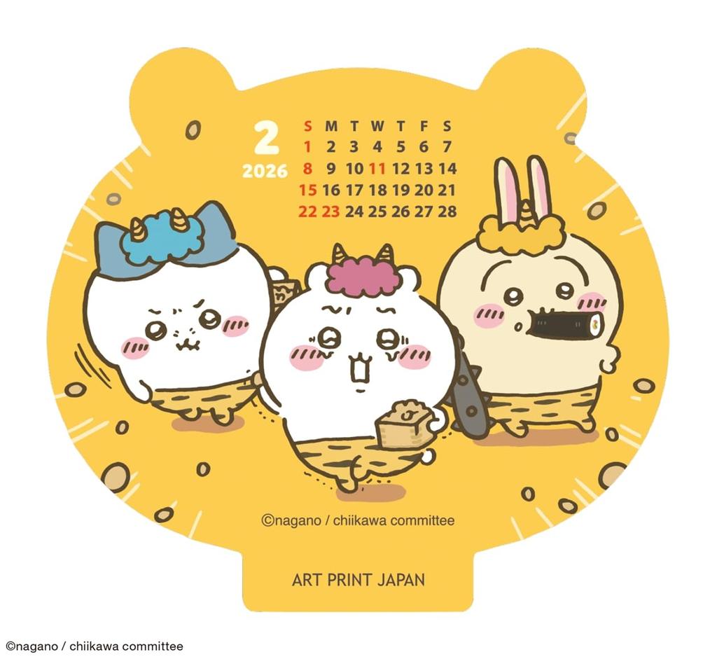2026 Desk Calendar Chiikawa Die-Cut /
