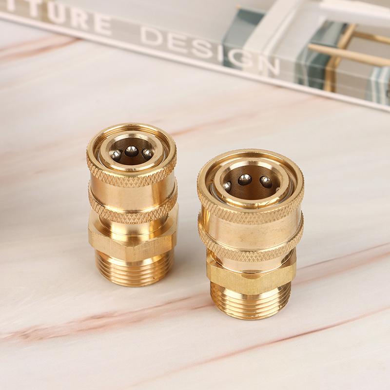 Pressure Washer Adapter Set Couplers Swivel M22-14Mm/15Mm To 1/4 Quick Hitch For High Pressure Wash Gun & Hose