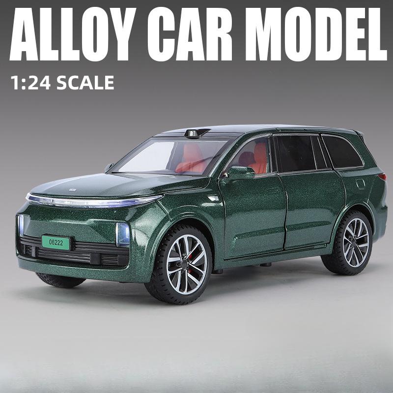 1/24 Li L9 SUV Alaşımlı Pres Döküm Araba Modeli Oyuncak Simülasyon Araçları Geri Çekilebilir Ses Işık Koleksiyonu Oyuncaklar Çocuklar İçin Doğum Günü Hediyeleri
