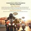 BT26 LED Motorcycle Headset with Smart Lighting System, ANC Technology, 25H Battery, 2-in-1 Mic for All Helmets, 500M Intercom