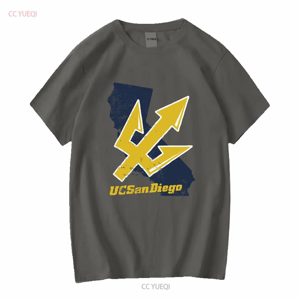 UC San Diego Adult T Shirt California Athletic Heather S 5XL Long or Short Sleeves Vintage Washed Comfortable Breathable