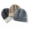 Autumn and Winter Thickened Cashmere Hat Unisex Color Matching Knitted Hat Head Hat Stack Hat Ear Protection Hat Cold Hat