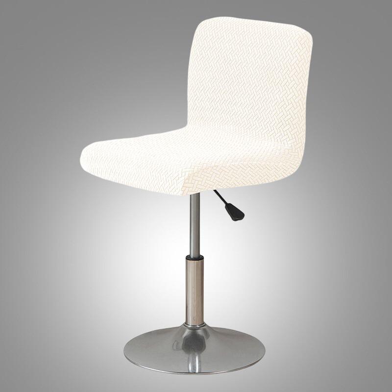 Swivel Short Back Bar Chair Stretch Cover T-Shaped Jacquard Fabric Bar Chair Elastic Cover for Dining Room Home Hotel Club