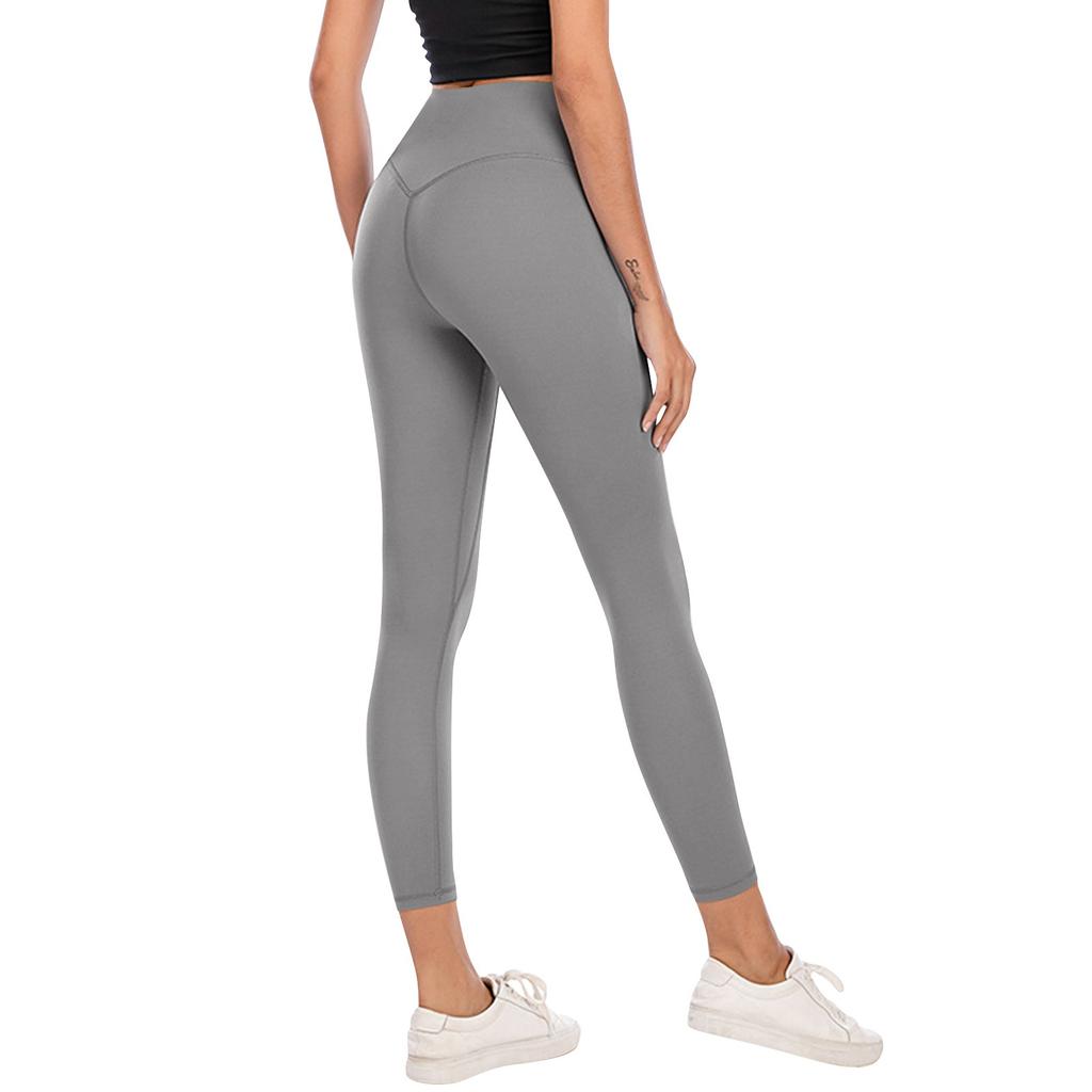 Yoga-Kleidung, pfirsichfarbene, hüfthebende Sportbekleidung, Fitnesshose, keine peinlichen Linien, hautfarbene, hohe Taille, enge Yogahose