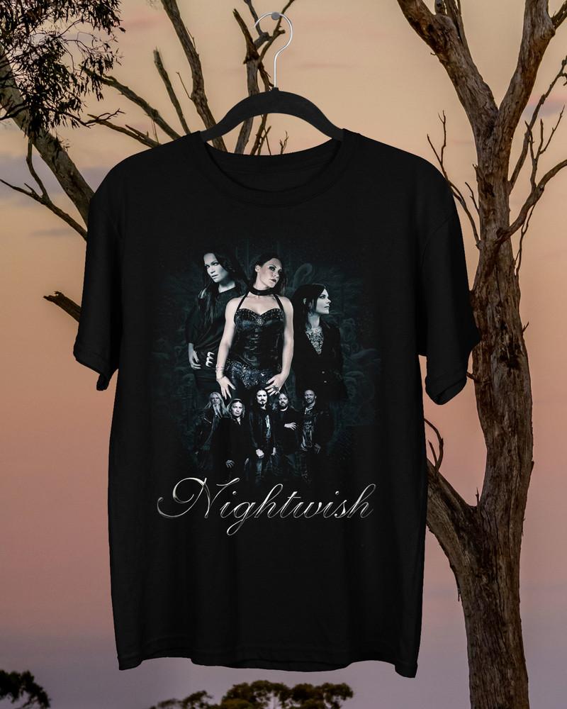 

Nightwish Members TShirt Short Sleeve Cotton Black Men All Size Unisex T-Shirt L