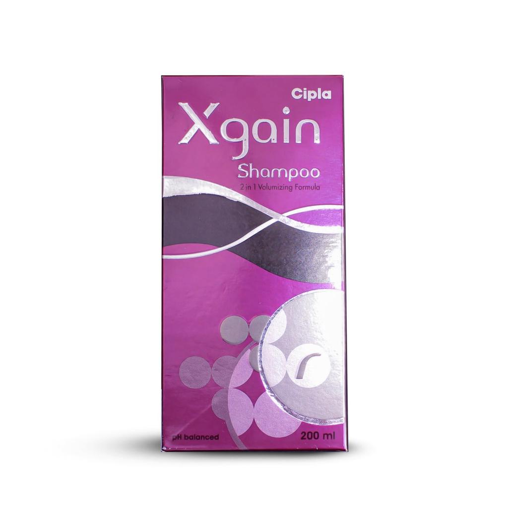 Cipla Xgain 2 in 1 Volumizing Shampoo 200 ML Pack of 1 for Hair Strength, Shine and Scalp Care