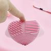 Silicone Sponge Makeup Brush Cleaner Portable Travel Heart Shape Foundation Brush Cleaning Mat Double Sided Cosmetic Brush Washing Pad
