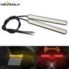 2x 24SMD LED Motorcycle Light Bar Strip Rear Tail Brake Stop Lamp License Plate Lights Flowing Turn Signal Indicators Universal