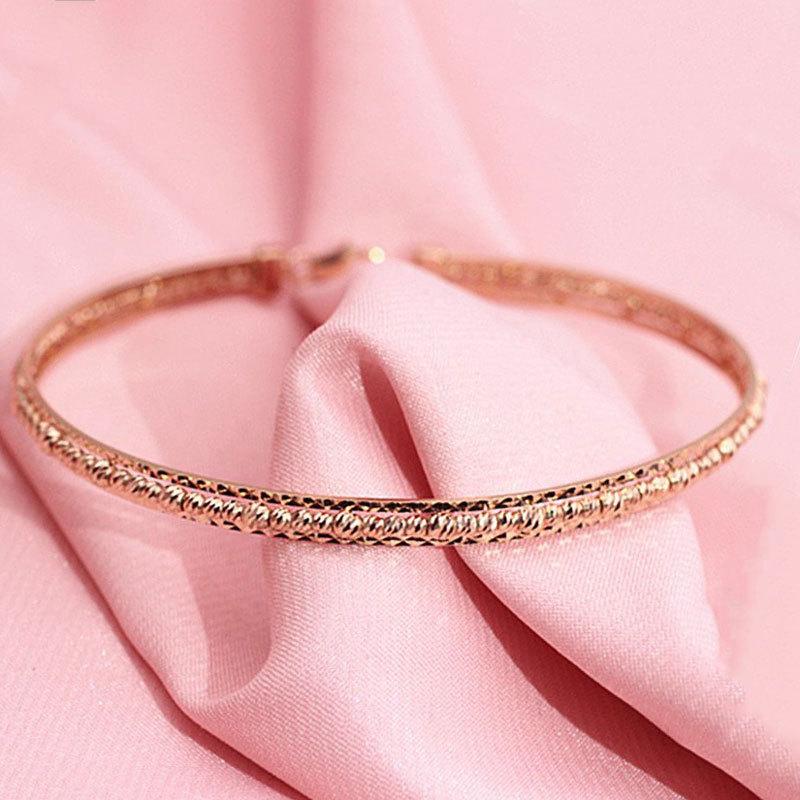 Браслет из бусин Чистый Пурпурный Золотой Блестящий Простой Иностранный Стиль Позолоченный Цветным Золотом Позолоченный Розовым Золотом Изысканные Украшения