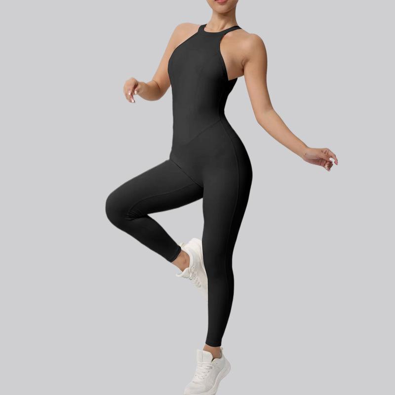 Peach Butt Slim Fit Sport Bodysuit: Backless Running & Yoga Jumpsuit