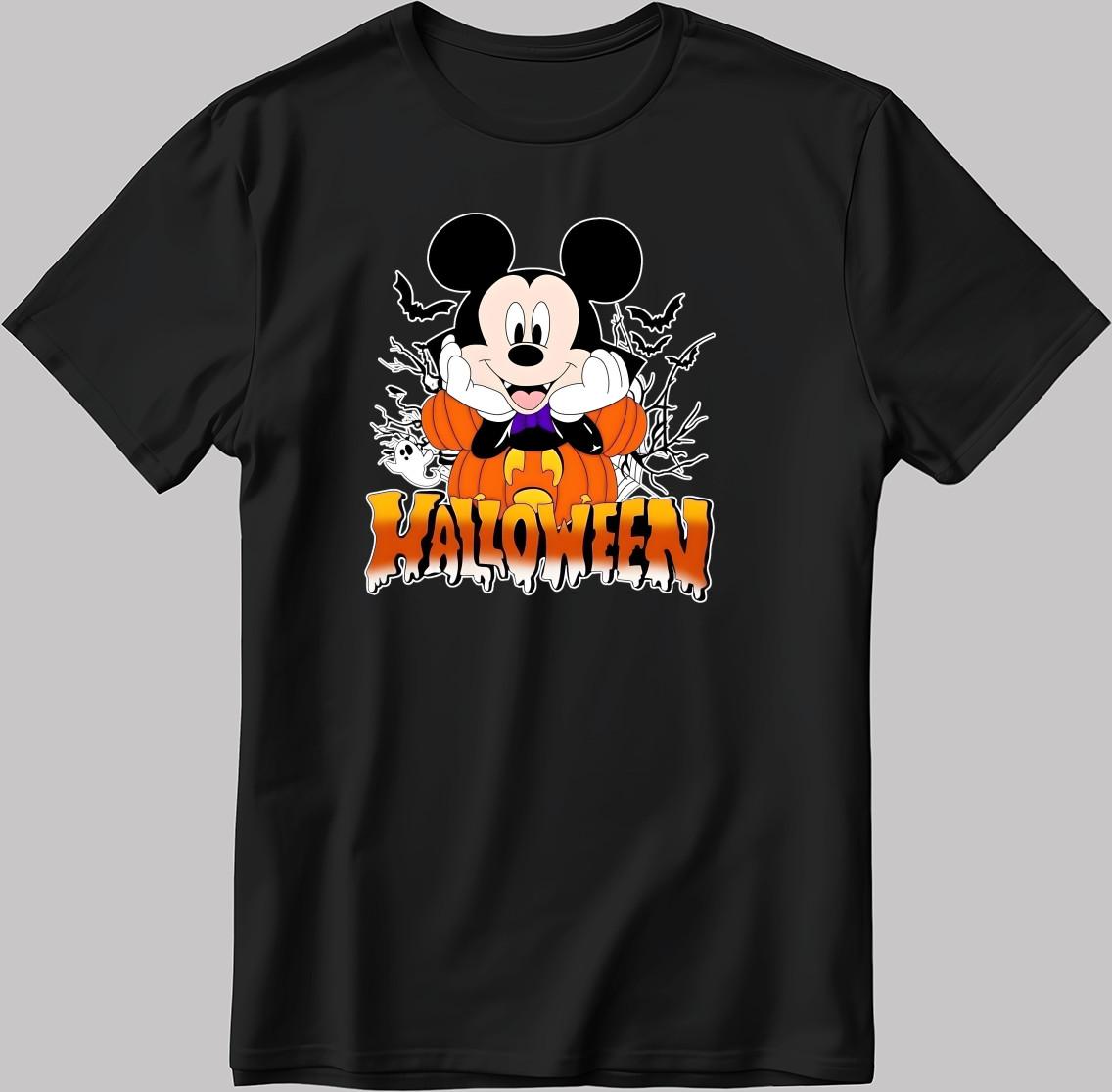 Halloween Mickey Mouse S. Sleeve Men s / Women s T Shirt V08 S