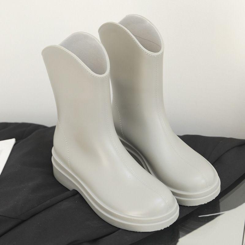 

Autumn Winter Women s Waterproof Rain Boots - Anti-slip Rubber Shoes for Kitchen & Car Washing Thick Sole Design 36