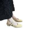 French Square Head Mary Jane Sandals Women'S Shoes Summer Suede Low Heel Thick Heel With Skirt Cool Slippers