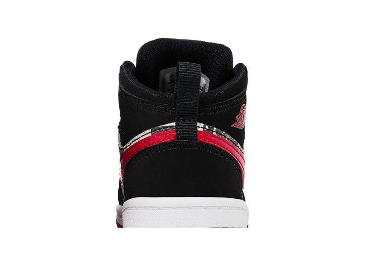 Kids' Sneakers Nike Jordan 1 Mid Newspaper Air Times (TD) Black/Gym Red-White