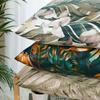 SELVA Green bedding set 220x200 cm - satin cotton, tropical pattern