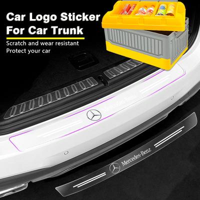 1 Stück Transparenter Kofferraum-Emblem Schutzaufkleber Autozubehör Für Mercedes Benz AMG W212 W205 W246 W177 W176 W213 GLC GLE GLS ML Willkommen Laser