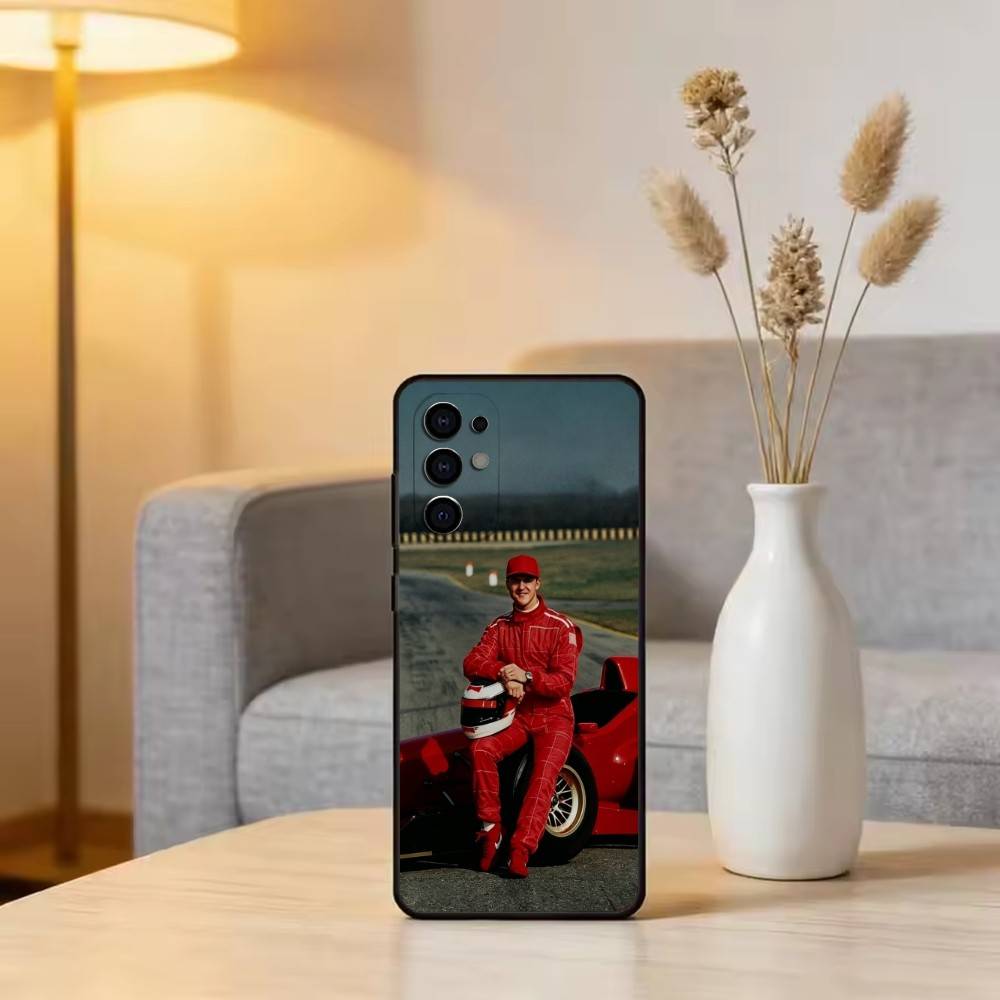 Racing Driver M-Michael Schumacher Phone Case Black Silicone Soft For Samsung S25,S24,S21,S22,S23,S30,Ultra,S20,Plus,Fe,Lite