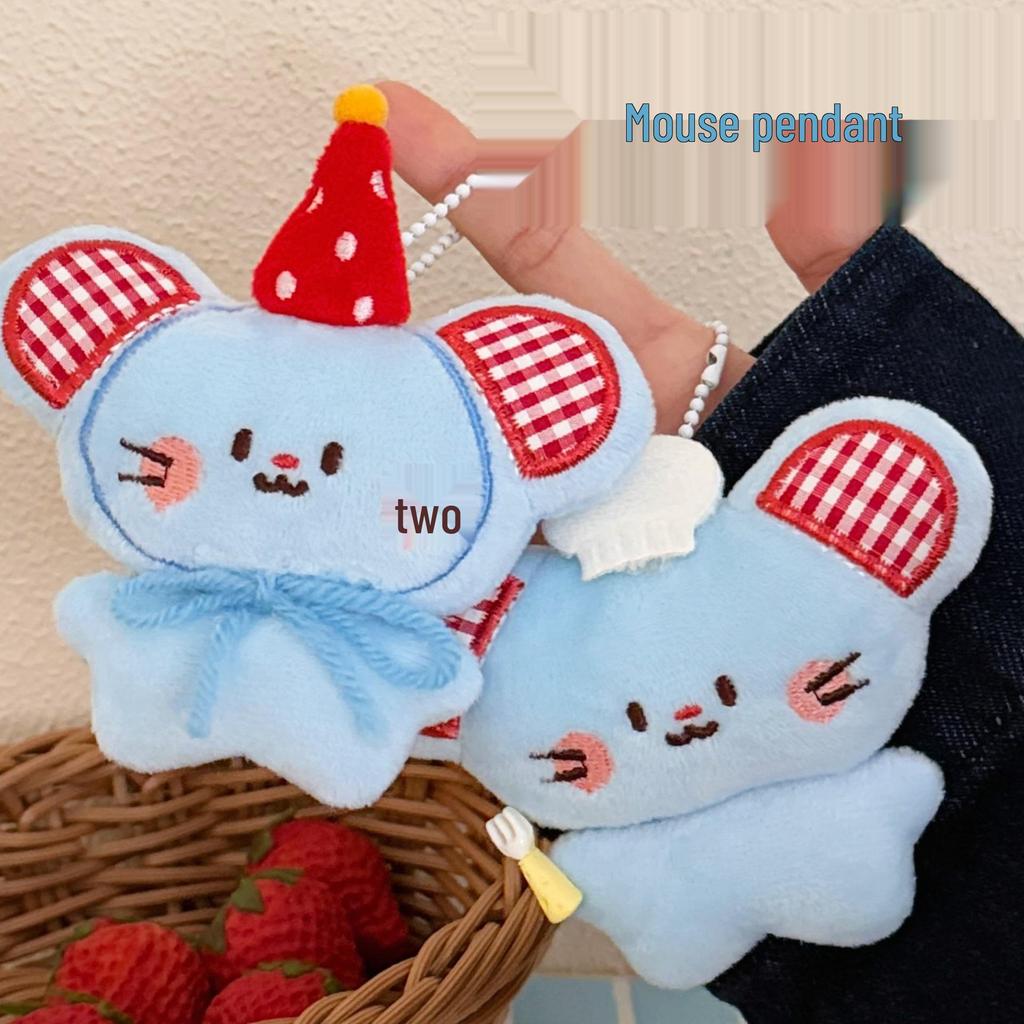 Tengyi Cute Little Mouse Plush Keychain Doll for Backpacks