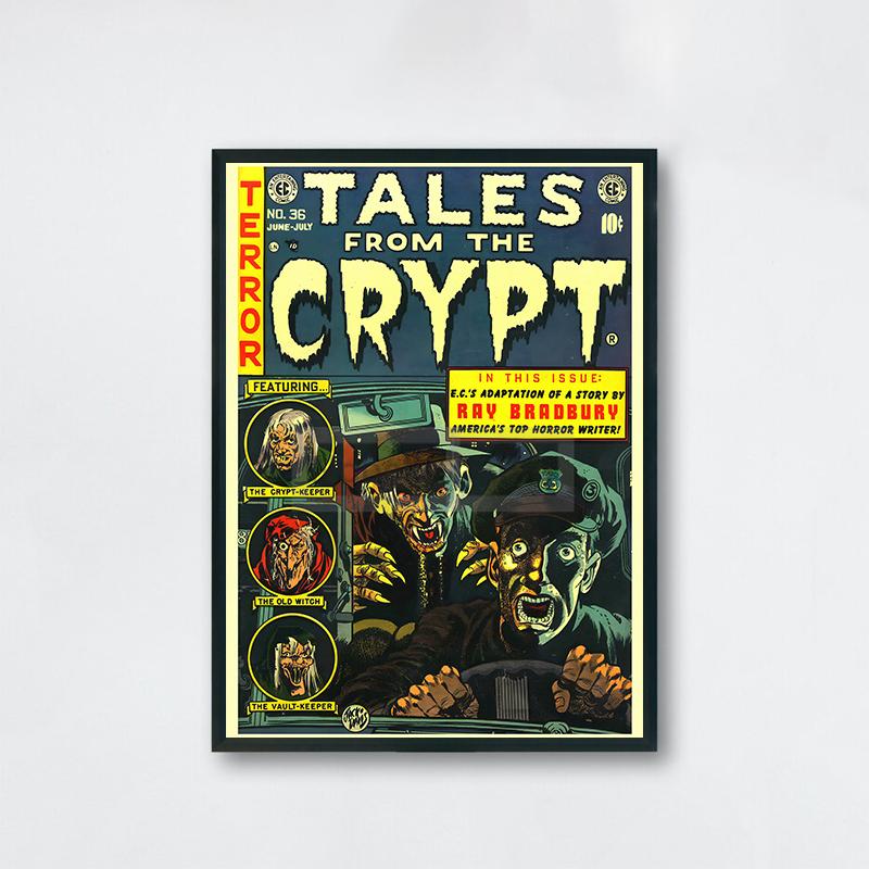 

Tales From The Crypt Art Poster Pulp Magazine Пенни Ужасные принты Комиксы Ужасов Холст Настенные Панно Домашняя Комната Винтаж Декор 21x30cm No Framed