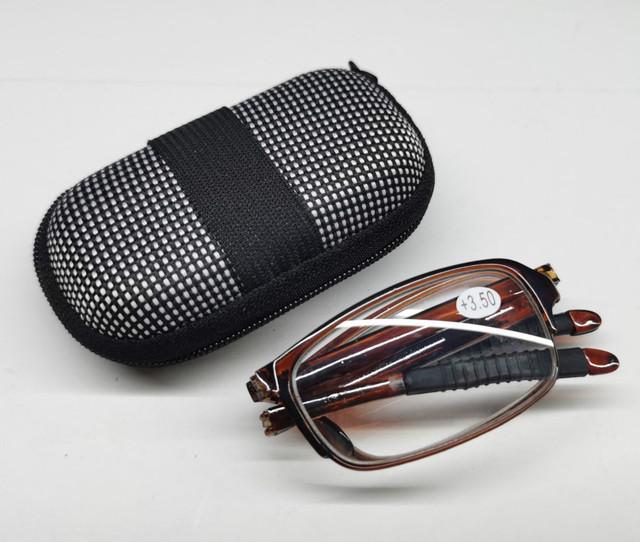 Comfortable Wear Legering Vouwen Titanium Leesbril Opvouwbaar Presbyopie Mannen Vrouwen Ultra Light Eyewear Met Case Anti Blauw Licht +10 to +4
