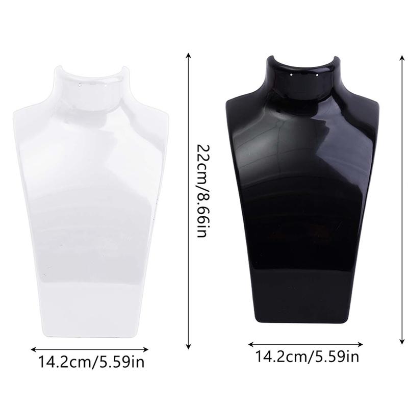 Acrylic Neck Form Jewelry Display Stand Figure Model Organizer Holder Multicolor Mannequin Props Storage Rack for Necklace Ring