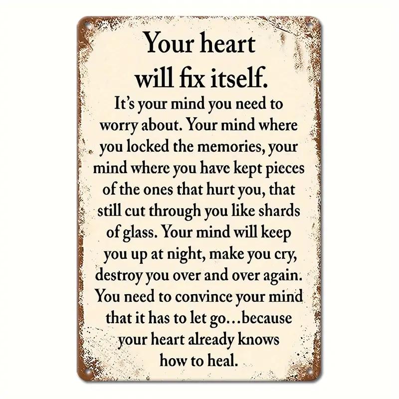 Inspirational Life Sentences Aluminium Sign,Vintage Restaurant Decoration, Cafe Bar Club Living Room  Home Wall Decor