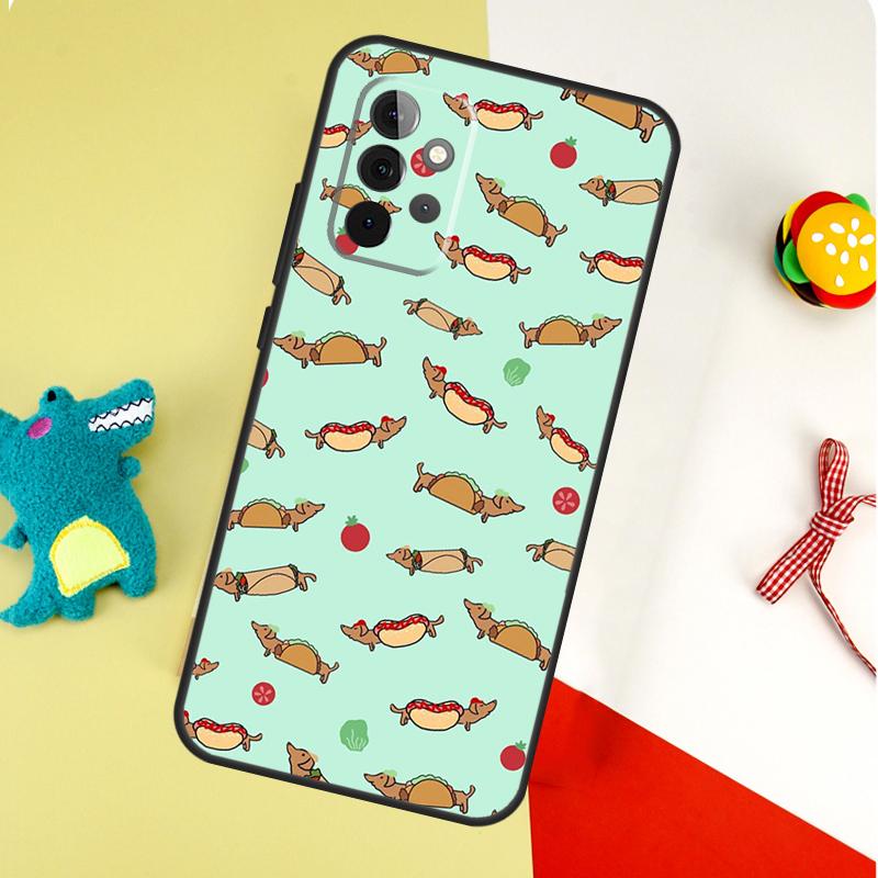 Sausage Dog Love For Samsung Galaxy A05 A06 A16 A54 A34 A14 A55 A35 A15 A53 A33 A13 A22 A32 A52 Phone Case