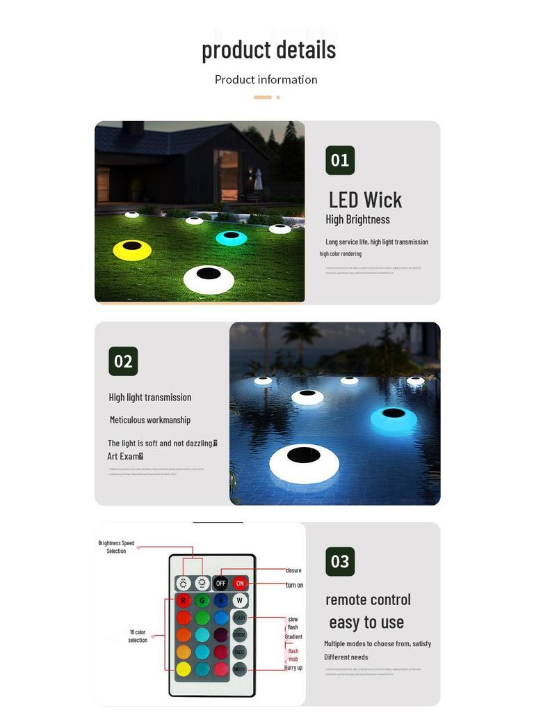 Solar UFO Floating Pool Light: Outdoor Landscape & Lawn Lighting