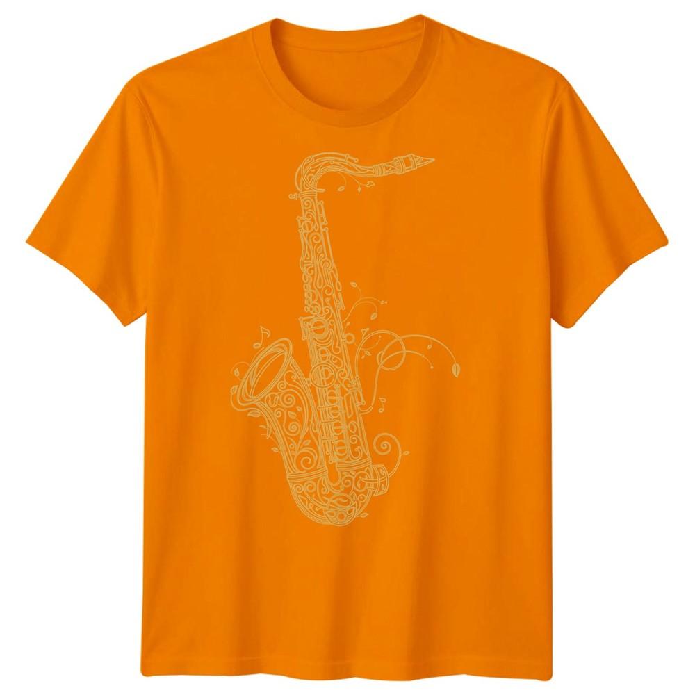 Saxophone Jazz Music Unisexs Tshirt Ornate Instruunisext