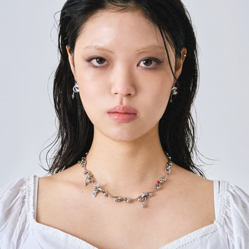 Cozywaveclub BOLD 5 PIERCING WAVE NECKLACE