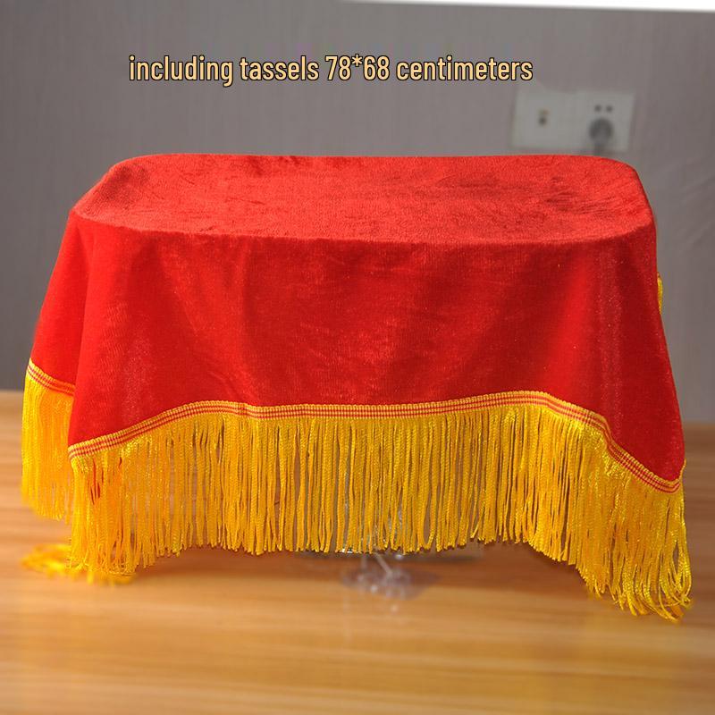 Roter Samt Satin Quaste Jubiläumszeremonie Tablett Tuch