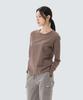 SNOWPEAK APPAREL Ribbed Women'S Long Sleeve T-Shirt (S26Swftl39) Brown