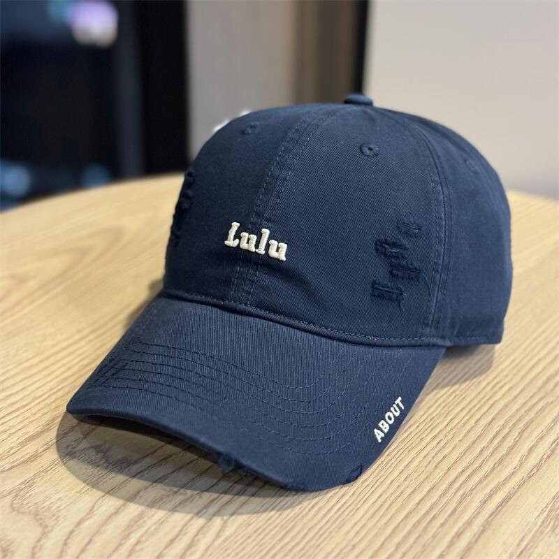 High quality letter embroidered cap, enlarged and deepened, large head circumference hat, women's wide brim, showing the face, small baseball trend