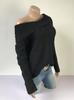 Damen Pullover mit hohem Kragen, einfarbig gestrickt - Europäische & Amerikanische Herbst/Winter Kollektion
