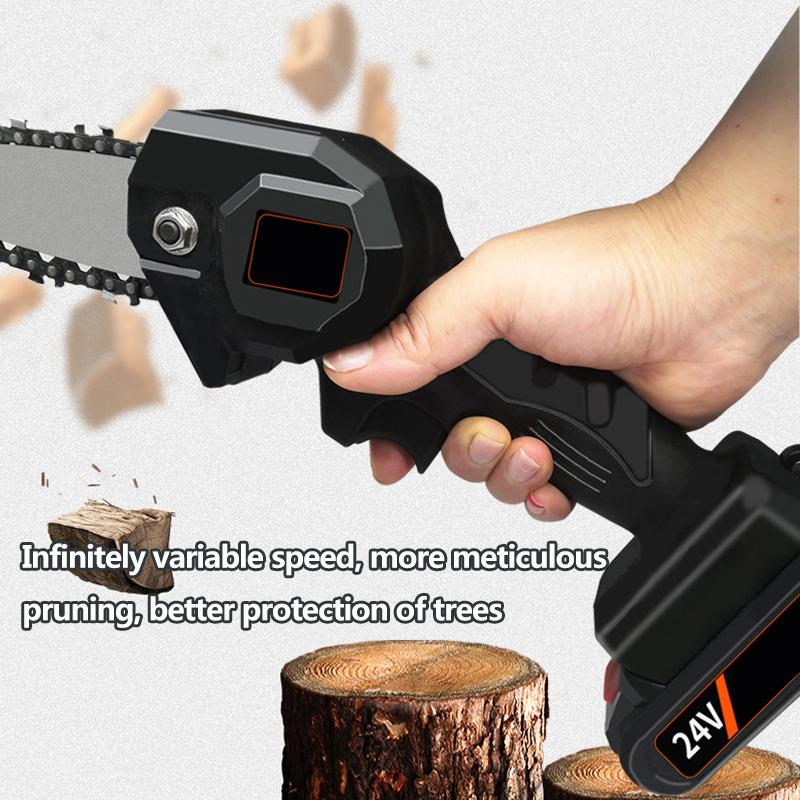 3000r/min Brushless Electric Cordless Chain Saw Motor Woodworking Power Tools 4 Inches Electric Chainsaw Angle Grinder