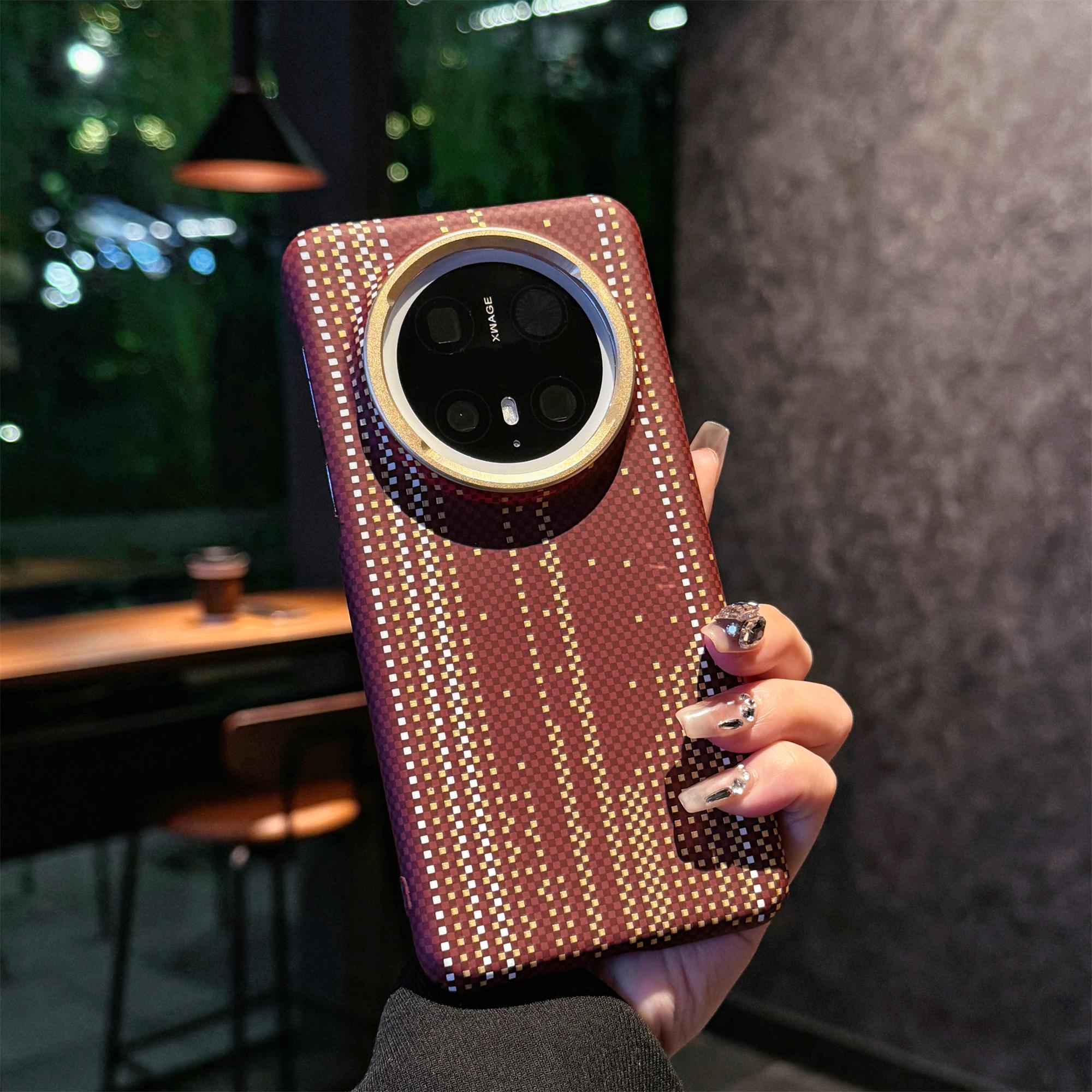 

Night Glow Carbon Fiber Texture Magnetic Case For Huawei Mate 60 70 Pro+ Plus Premium Cover For Magsafe Lightweight Ultra Thin Huawei Mate 60 Pro красный