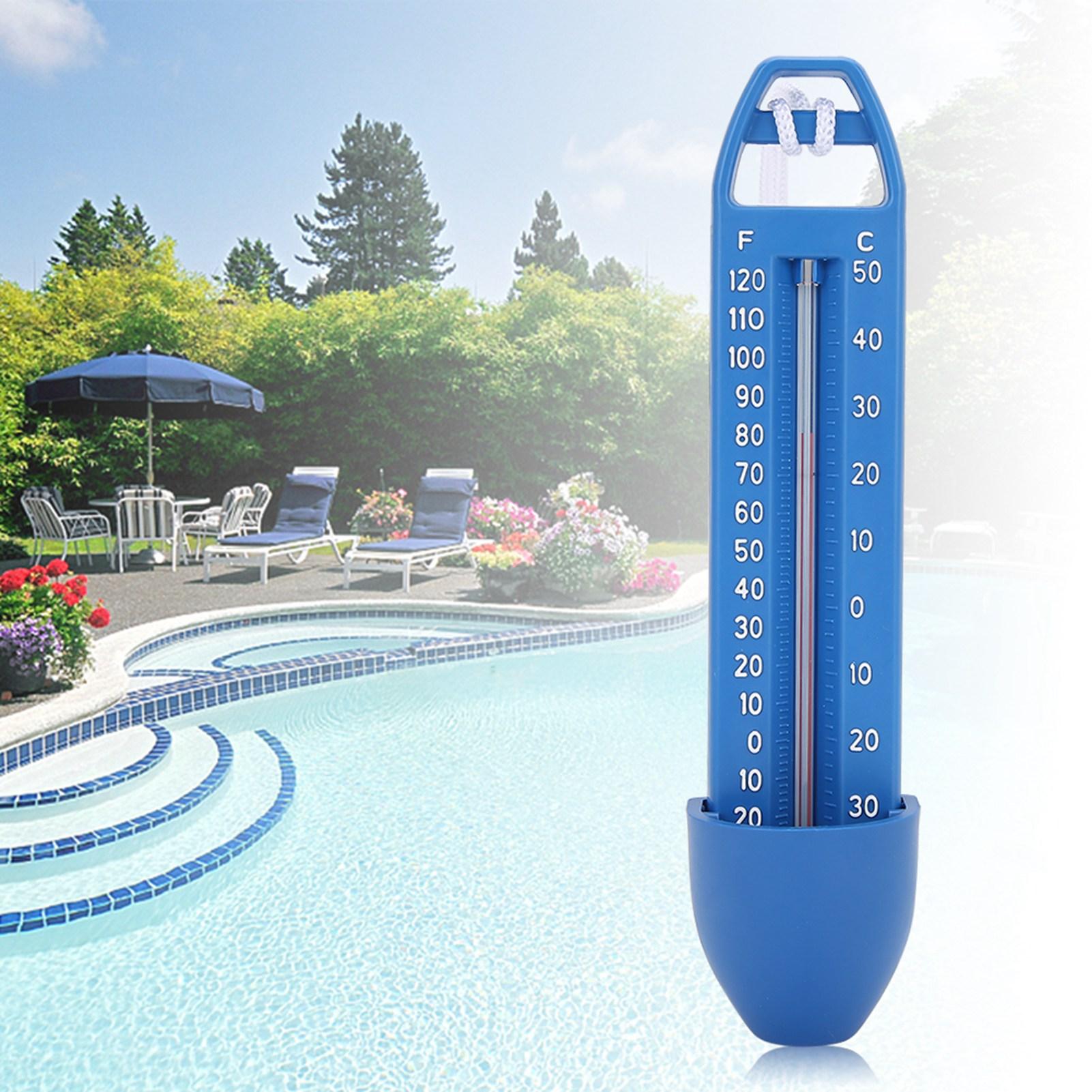 

2Pcs 16.5x3.7cm Floating Swimming Pool Thermometer for Swimming Pool SPA Sauna Hot Spring