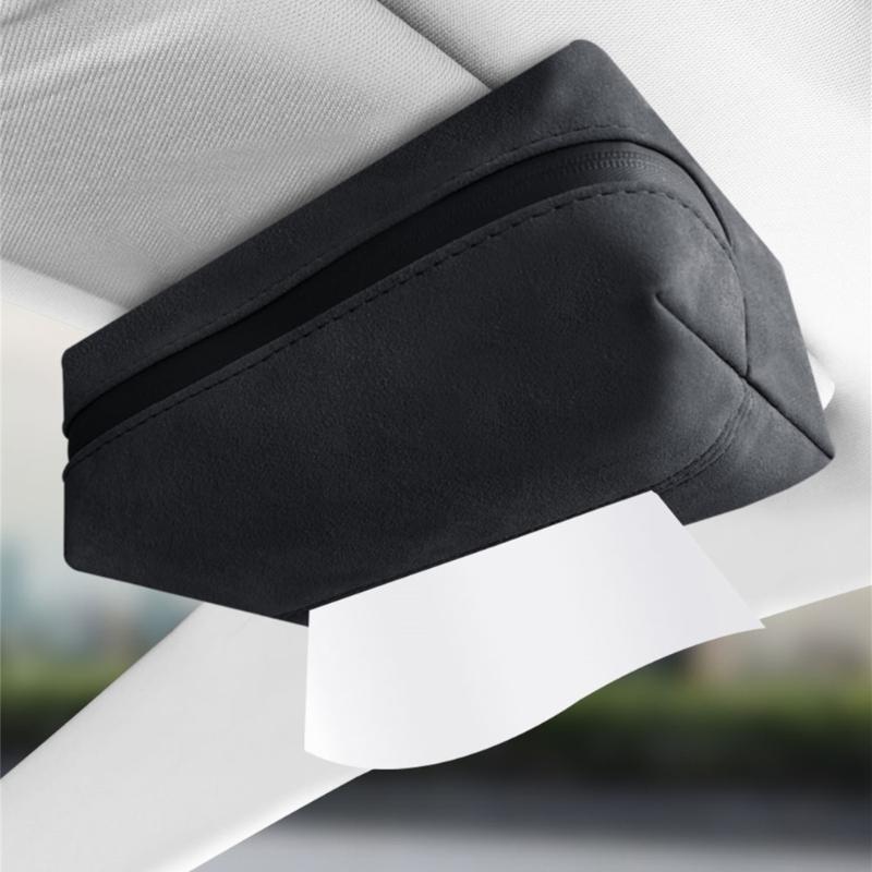 1Pc Car Tissue Holder, Sun-Visor Napkin Holder, Car-Visor Tissue Holder, PU Leather Backseat Tissue Cases Holder