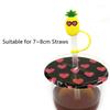 1PC Creative Reusable Silicone Straw Plug Splash Proof Drinking Dust Cap Dust-proof Straw Tips Cover Cup Accessory Kitchen Tool
