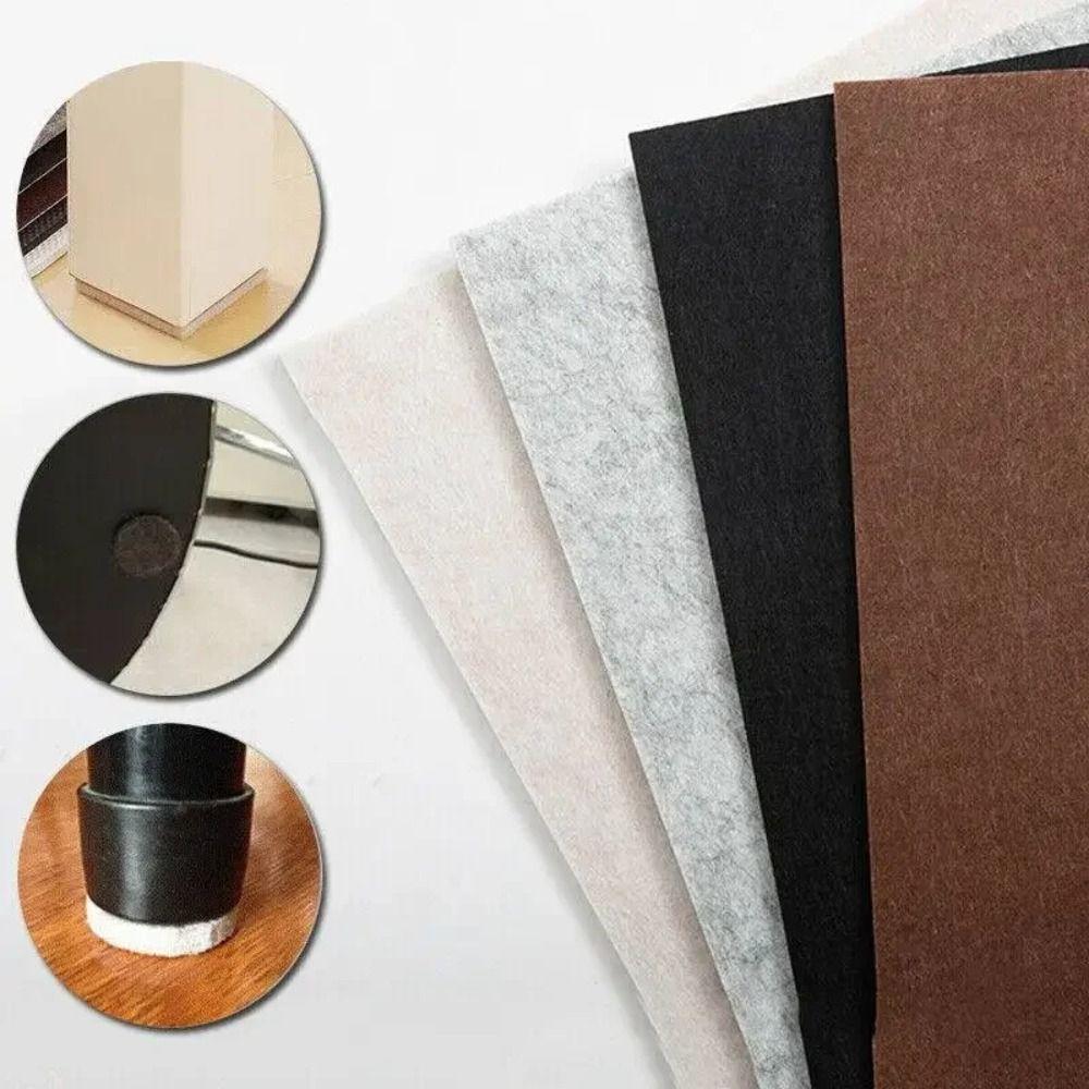 Anti Slip Chair Table Mats Self Adhesive Furniture Felt Sheets  Floor Protection