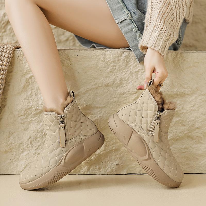 Augustine Schneestiefel Damen 2025 neue Winter Plateau Freizeit Sport Samt Kurzstiefel verdickte Brot Baumwollschuhe